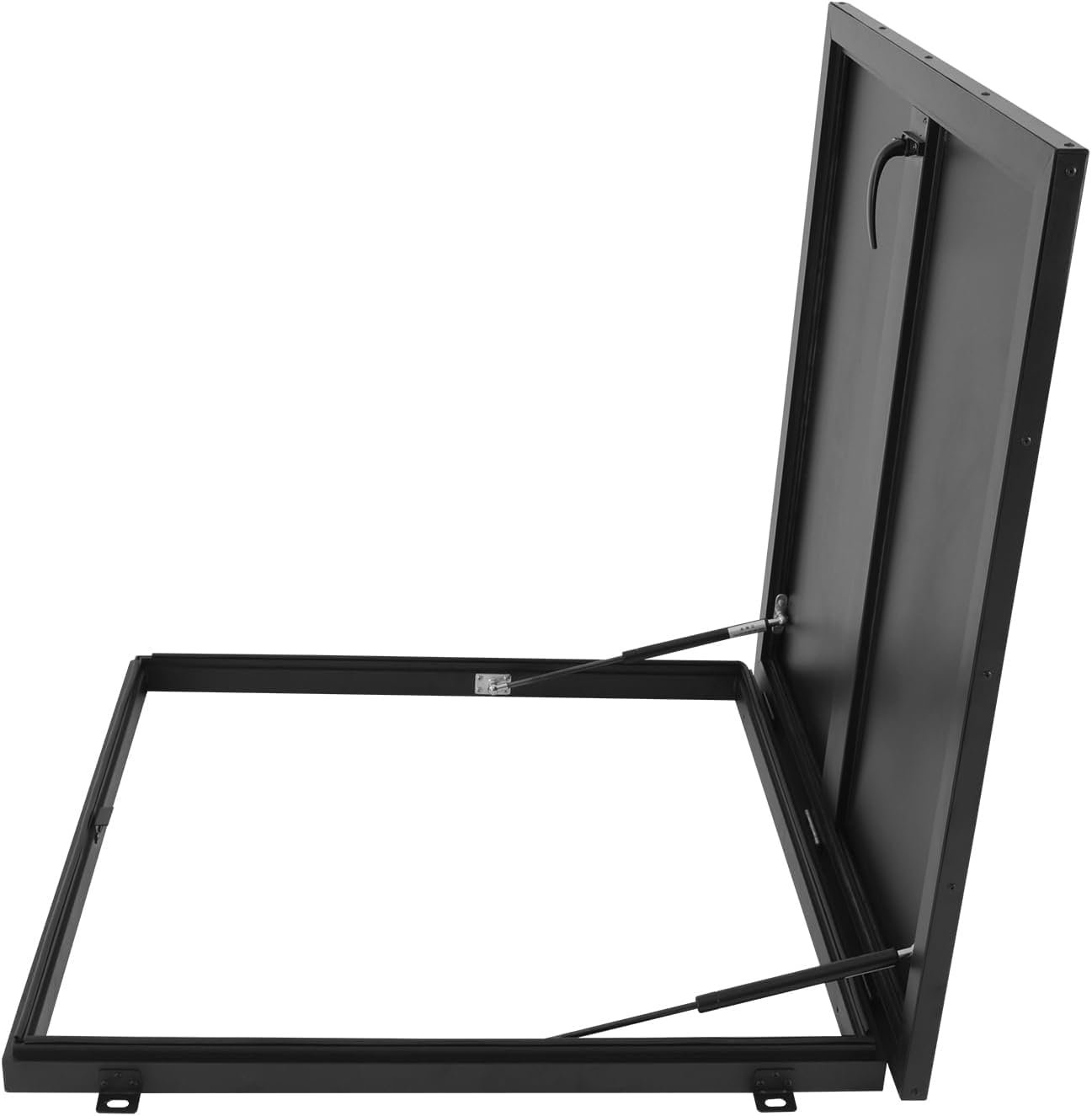 Escotilla de acceso al techo negra de 91cm con puerta de seguridad y tapa de pozo impermeable
