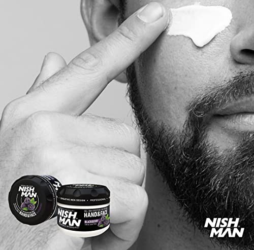 NISHMAN Hand and Face Cream, Blackberry 300ml, Hydrating, Nourishing, and Caring Cream for Healthy Skin - Image 3