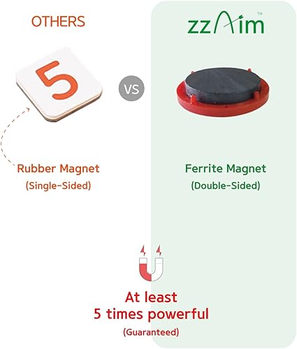 Miniatura 5 de ZZAIM Azulejos magnéticos de doble cara para fecha y día de la semana, juego de números de ferrita extra fuertes para refrigerador, tableros de