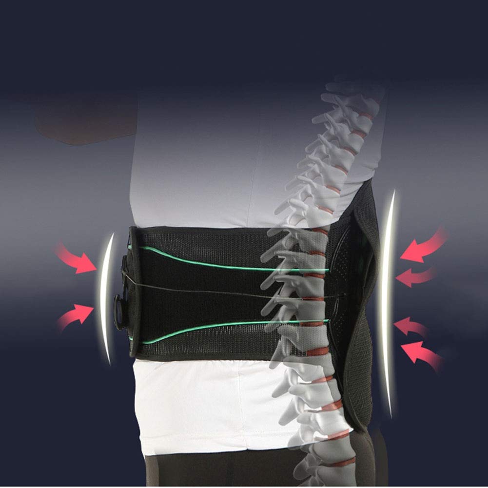 Alivio del Dolor de la Parte Inferior de la Espalda con Sistema de polea Cinturón de Soporte Lumbar para Mujeres y Hombres Hernia de Disco Correas de Cintura Ajustables (Tamaño : XL)