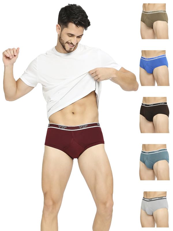 VIP Men’s Cotton Snug fit Solid Briefs