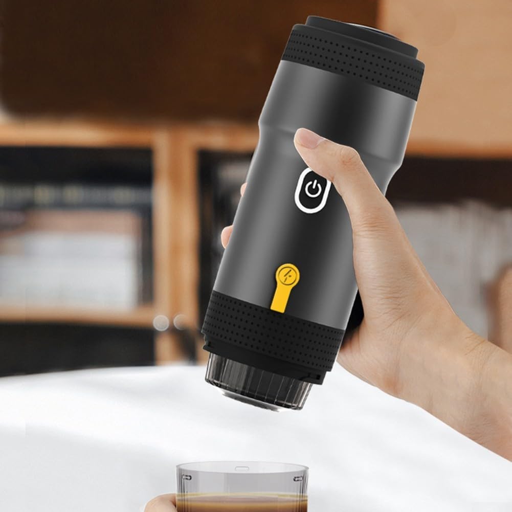 Elektrische Reisekaffeemaschine Schnell Aufheizung(Black A)