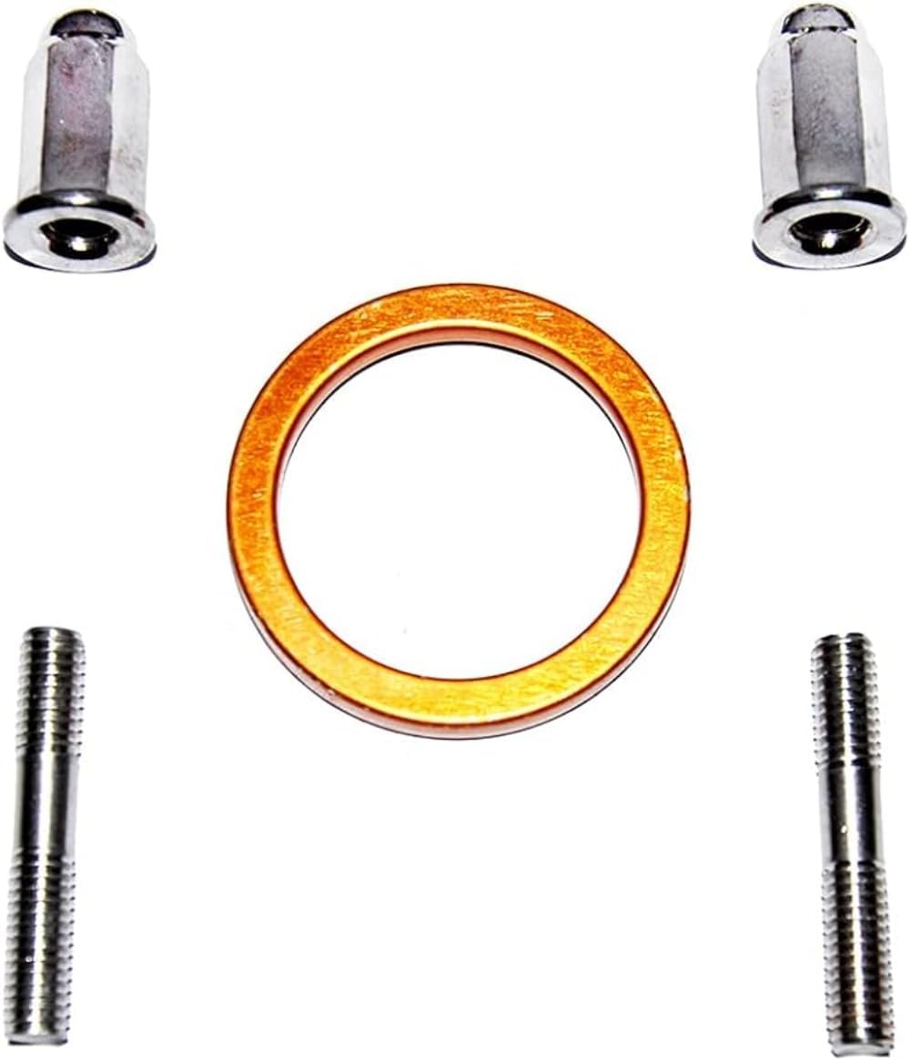 6mm Stainless Steel Exhaust Studs Nuts Gasket Compatible with C50 C70 CT70 XL70 70cc 90cc