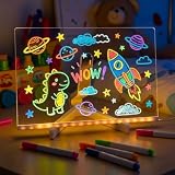 Led Drawing Board 12'x8' USB Powered for Kids with 12 Markers&Tracing Paper