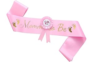 2 Packs Pink Baby Shower Sash and Badge Set: Mommy to Be...