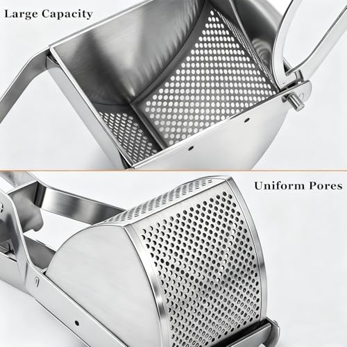Potato Ricer, AIDOIT Large 22oz Potato Ricer Stainless Steel Potato Masher Heavy Duty for Perfect Fluffy Mashed Potatoes - Thumbnail 3