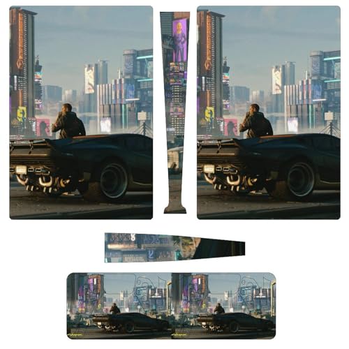 �T�C�o�[�p���N 2077 PS5 �X�L���V�[�� PS5 �X�e�b�J�[�Q�[���@playstation5 �v���C�X�e�[�V����5 Ps5�{�̃X�e�b�J�[ �ی�J�o�[ �X�C�b�`�p �S�ʕی� ���C�ی� �C�A�h�~ �G��ǂ� �\��t���ȒP �h�� �R���g���[���[ PS5 �Ή�