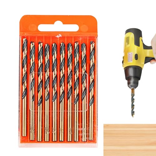 Kit de forage en acier à grande vitesse - jeu de 10 pièces | coupe durable pour travail en cuivre, aluminium, fonte, bois dur, inoxydable et métal lourd