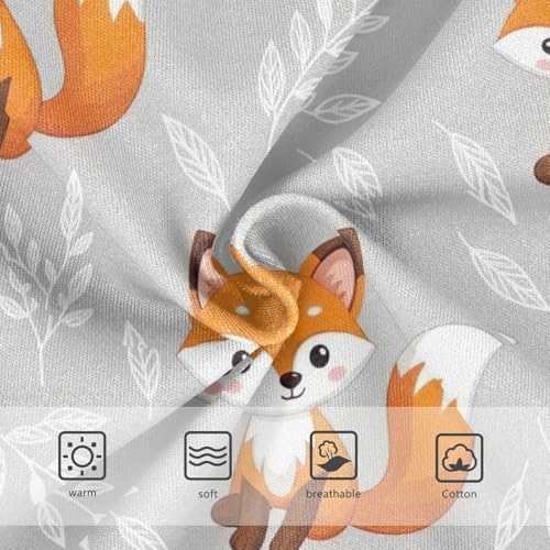 Cute Cartoon Foxes Grey Girl Underwear, Toddler Girl Panties, Girls Underwear Cotton, 2–8 Years3