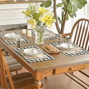 Artoid Mode Buffalo Plaid Bunny Ear Foot Flower Easter Placemats Set of 4, 12x18 Inch Seasonal Spring Table Mats for Party Kitchen Dining Decoration Artoid Mode Buffalo Plaid Bunny Ear Foot Flower Easter Placemats Set of 4 12×18 Inch Seasonal Spring Table Mats for Party Kitchen Dining Decoration