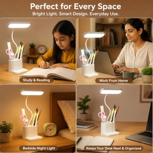 One94Store 3-in-1 LED Desk Lamp, White - Image 6