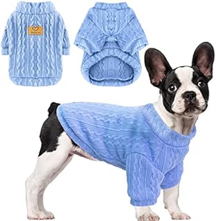 ABRRLO Dog Jumpers Small Medium Pet Dog Cat Sweater with Legs Soft Warm Knitted Pullover Clothes Boys Girls Puppy Knitwear Cat Sweatshirt Coat Apparel(Wine red,S)