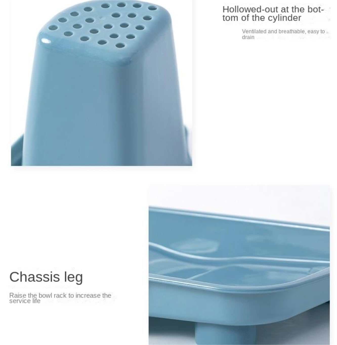 Scola Piatti Scolapiatti da Cucina Portabicchieri Cestino Organizzatore Vassoio Asciugastoviglie(Blue)