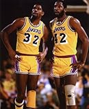 Magic Johnson & James Worthy 8X10 Sports Action Photo (D)