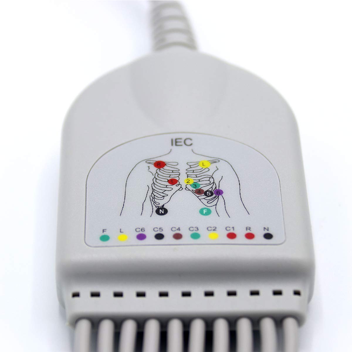 Cable Compatible Nihon Kohden EKG BJ-902D 10 Plomo IEC Banana 4.0 mm Conector Estándar Europeo SK1210B