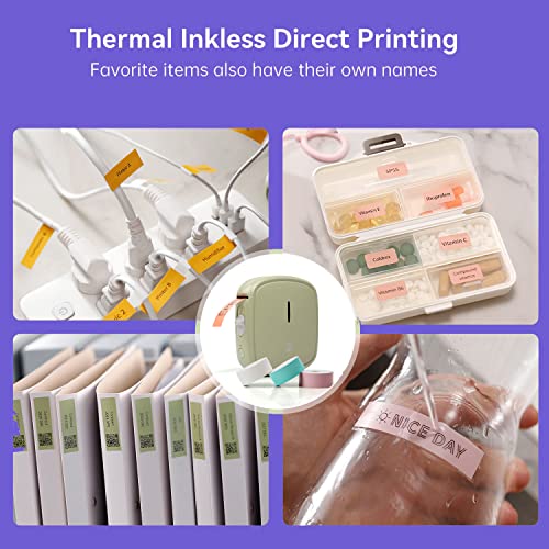 Label Makers Machine With Tape Built-In Cutter Portable Bluetooth Handheld Sticker Printer For Home Office Organization Ios Android Multiple Templates Fonts Icon Mini Inkless Labeler Usb Rechargeable #TOP5