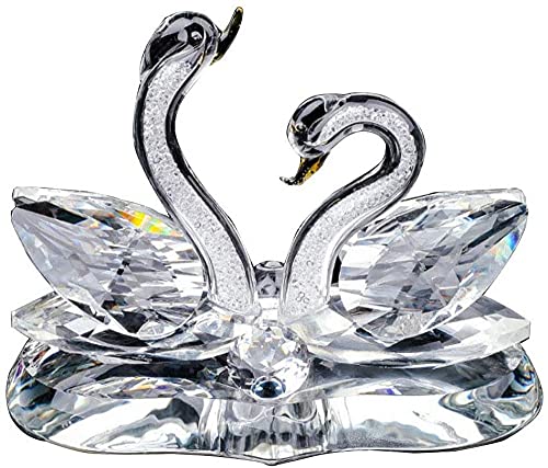 Figurine de cygne en cristal pour sublimer votre table de mariage et votre décoration de salon