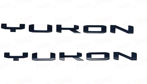 Miniatura 2 de 4 emblemas traseros de Yukon negro brillante para placa de identificación 3D, reemplazo SLT y XL (2021-2023)