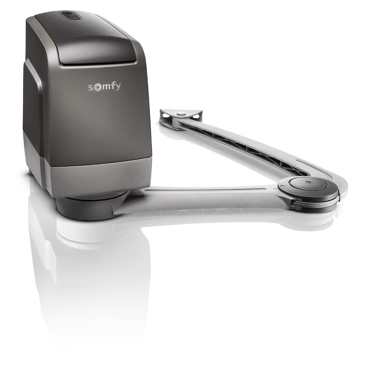Somfy 1216596 Motorisation professionnelle Axovia 3S io Pack confort à bras pour portail battant - Livrée avec 2 télécommandes, feu orange, photocellules et batterie de secours