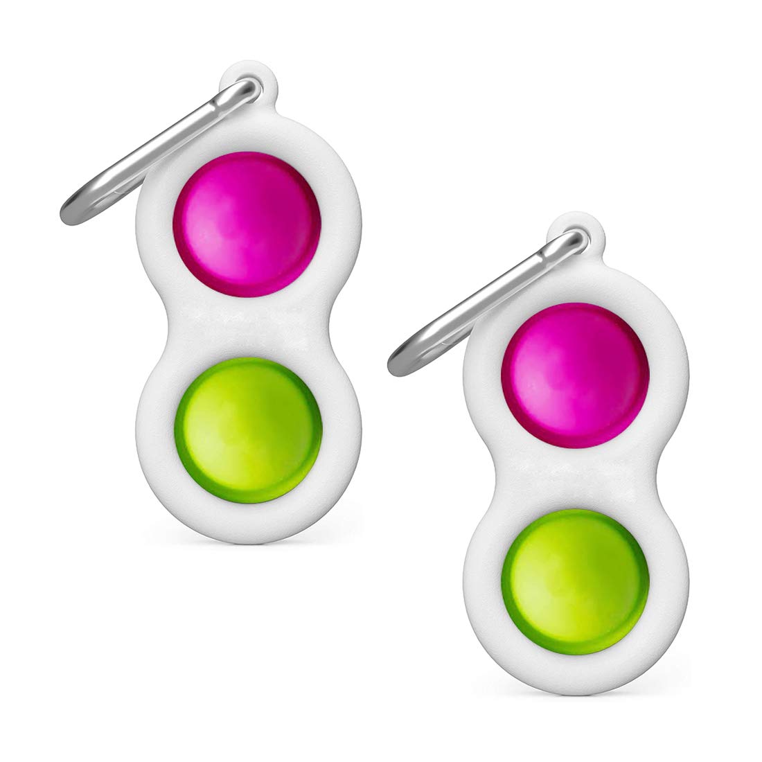 Gabbar� Fidget Simple Dimple Toy Stress Reliever Keychain Decompression Toy Keychain Pressure Reliever Toy Available for Assorted Color Pack of 2 1