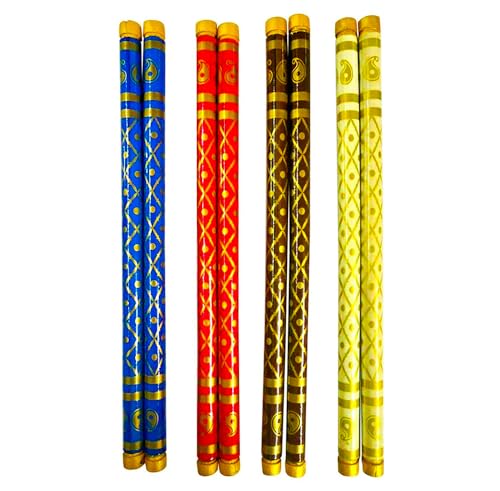DMS RETAIL Wooden Dandiya Sticks for Dance | Navratri Celebration...