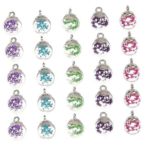 Charms fleurs séchées pour boucles d'oreilles bohèmes et style champêtre - 7