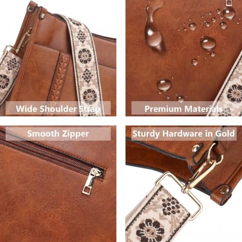 Image of AUYOCO Vegan Leather Crossbody Bags for Women Purse Shoulder Bag