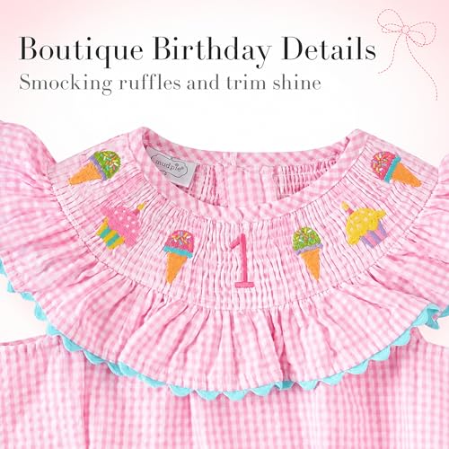 Image of Mud Pie Baby Girls' Smocked Birthday Bubble