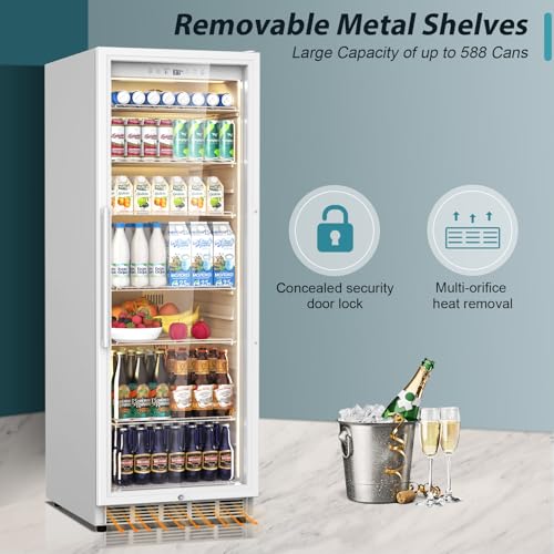 Image of Tylza Commercial Refrigerator 13.8 CuFt 630 Can White