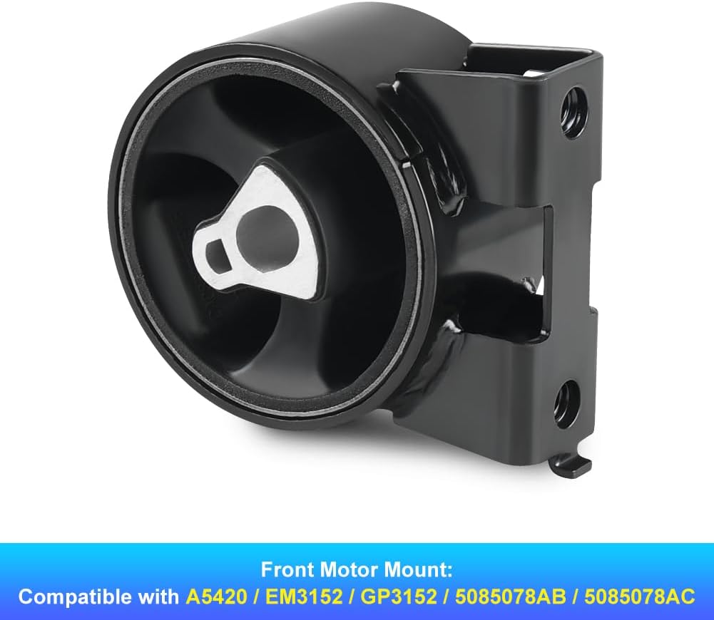 JDMON 4Pcs Engine Motor & Transmission Mount Kit Replacement for Chrysler Sebring 2.4L, 2.7L, 3.5L 2007-2010, Dodge Avenger 2.7L, 3.5L 2008 2009 2010 Compatible with A5465, A5469, A5420, A5443