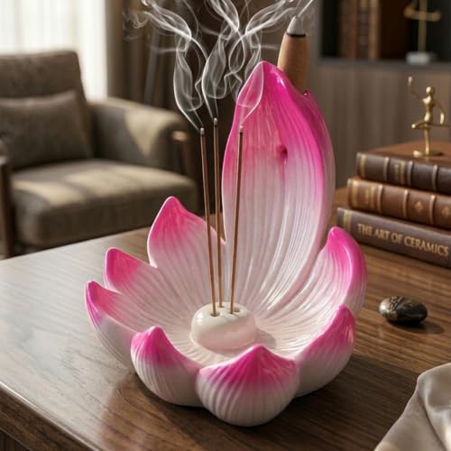 Image of Ekhasa Resin Agarbatti Stand with Ash Catcher | Back Flow Incense Stick Holder Agarbati Stand | Dhoop Dhani Luban Oothupathi Agarbati Agarbathi Udbatti Agarbattee Agarbakthi Pathi Stand for Pooja