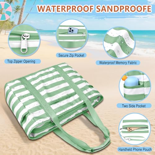 Image of Extra Large Beach Bags for Women Waterproof Sandproof Beach Tote Bag