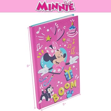 Disney Minnie Mouse Sparkle Journal Set for Kids, Journal Kit with Stickers and Gems