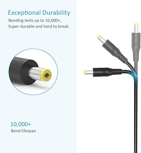 Miniatura 5 de Belker Cable de extensión de alimentación de 12 voltios para cámara de seguridad IP CCTV, cámara IP inalámbrica para interiores, router DVR para