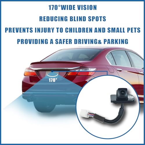 Image of Backup Camera Rear View Camera Fits for Honda Accord 2014 2015 2016 2017 Reversing Parking Assist Camera Rear View Replaces # 39530-T2A-A21 39530-T2A-A31 39530-T2A-U110-M2