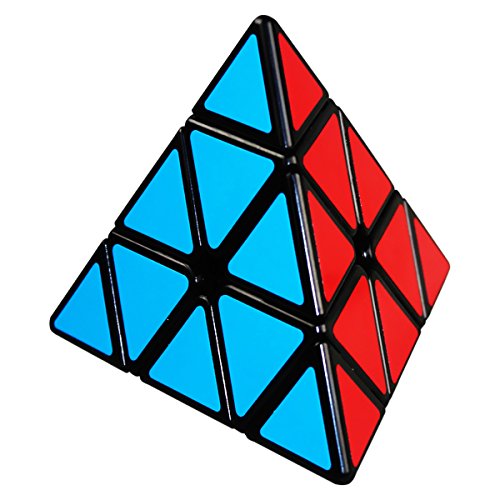 Cooja Cubo Triangular Pyraminx, 3x3 Cubo Magico Triangulo Rompecabezas Cubos de Velocidad Negro