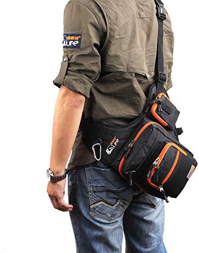 Anself 32*39*12CM Lure Fishing Bag Multi-Purpose Waterproof Canvas Fishing Reel Rod Lure Tackle Bag