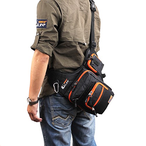Lixada 32 * 39 * 12CM Sac de Leurre Sac de Canne à Pêche Sacs à Outils Sac de Taille Multifunction Sports en Plein Air… - Image 3
