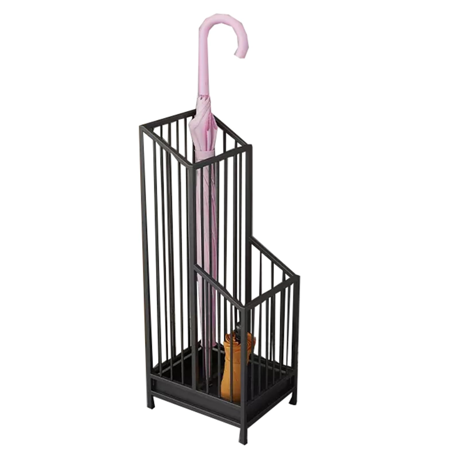 GHHVFEC Metal Golf Umbrella Stand with Drip Tray - Compact nizer for Golf Clubs, Canes, Umbrellas - Stylish Home or Office Decor Solution