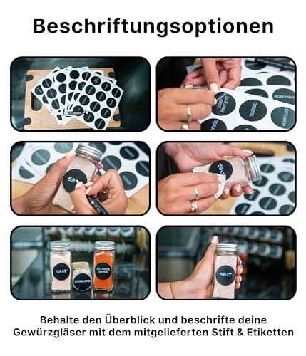 Edelstahlhalterungen glänzend. - Detailansicht von Deco haus Gewürzregal Stehend Wand Test – Dealfoxx.de