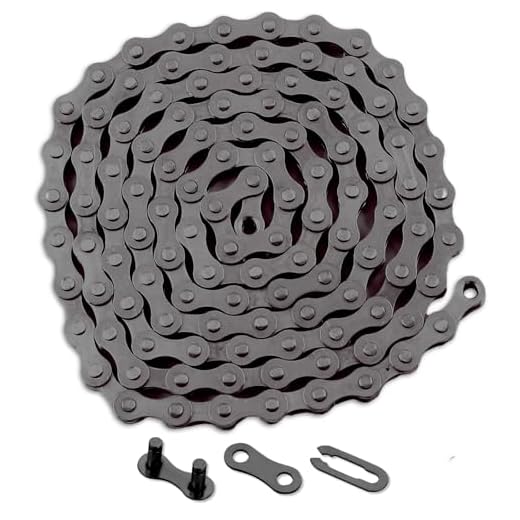 Single Speed Bike Chain，1/2" x1/8" 114 Links with 1 x Magic Buckle Bicycle Chain BMX Bike Chain Lowrider BMX Chain Bike Parts Chain Replacement for Road Mountain Bike/BMX/MTB