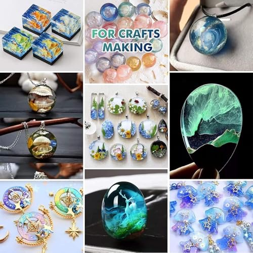Image of 'UV Resin 250 gm Crystal Clear Hard Type Resin, Fast Curing Resin for Jewelry Making, Crafts, Coating, Molds - Bubble-Free, Non-Toxic, Easy to Use. (250 GM)
