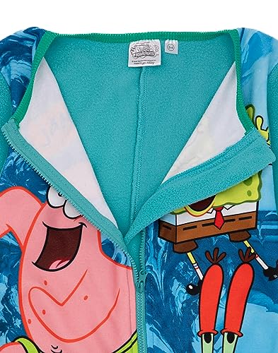Onesie Bob l'Éponge pour garçon : pyjama combinaison bleu douillet