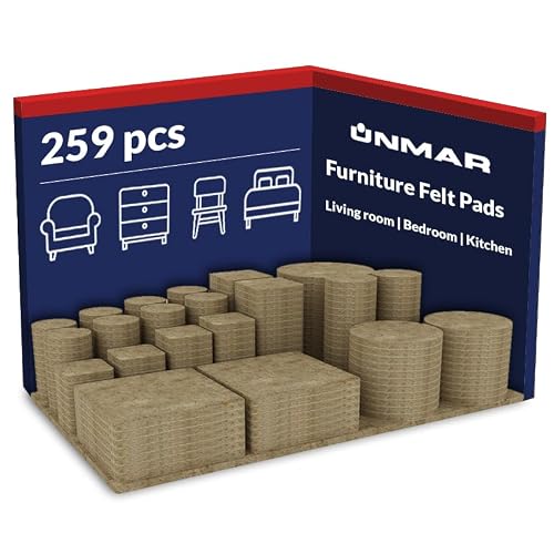 Furniture Felt Pads Brown 259 Pcs Strong Self Adhesive