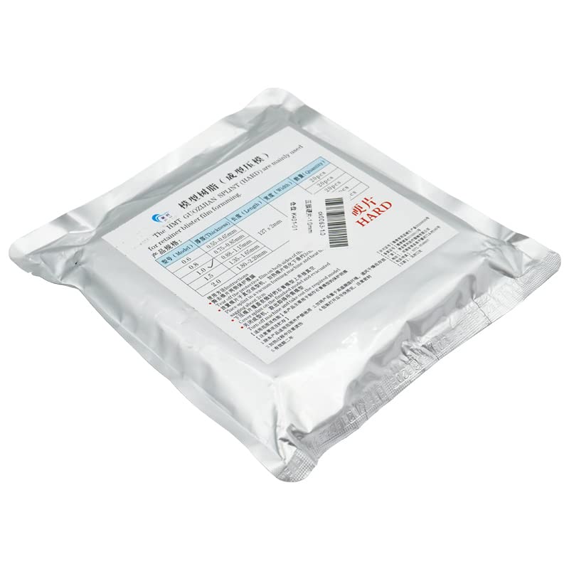 Image of 20Pcs Dental Splint 1.0mm Thermoforming Material Sheet Oral Denture Model Mold Slice for Vacuum Forming Hard 5''x5''