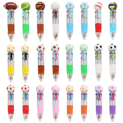 CWENDANER 24 bolígrafos de fútbol, 4 colores con diseño de dibujos animados de fútbol, bolígrafos para niños de oficina y estudiantes, suministros escolares, obsequios, regalos para invitados (5-10 CWENDANER 24 bolígrafos de fútbol, 4 colores con diseño de dibujos animados de fútbol, bolígrafos para niños de oficina y estudiantes, suministros escolares, obsequios, regalos para invitados (5-10