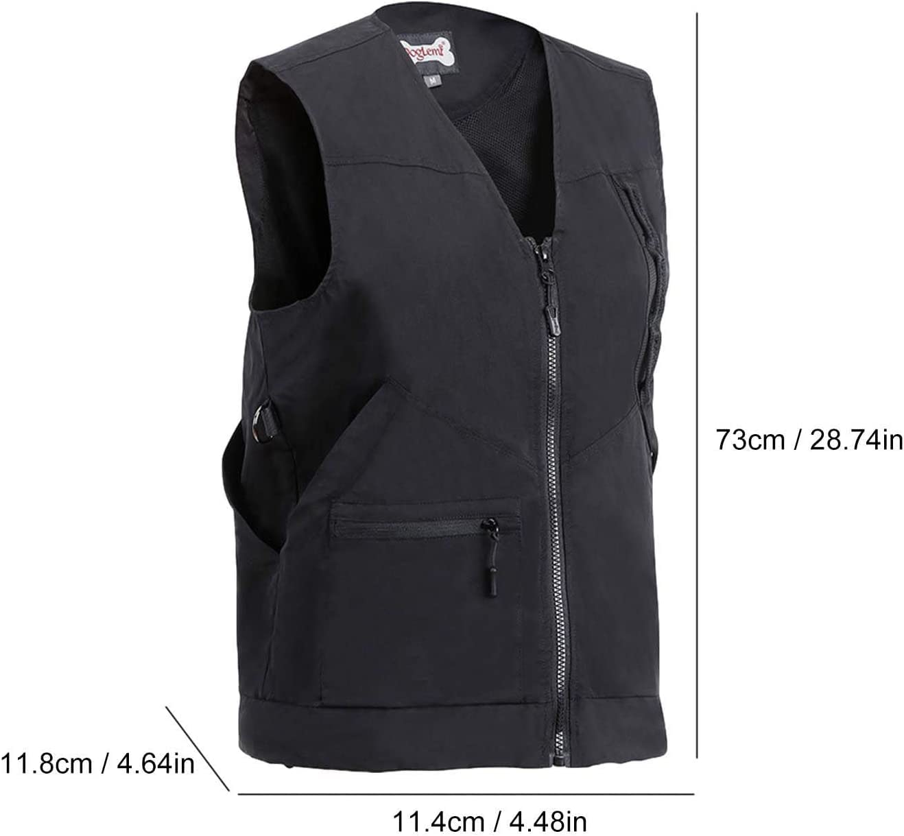 Chaleco de adiestramiento para perros con múltiples bolsillos, chaqueta de entrenamiento para mascotas para hombres y mujeres (L)
