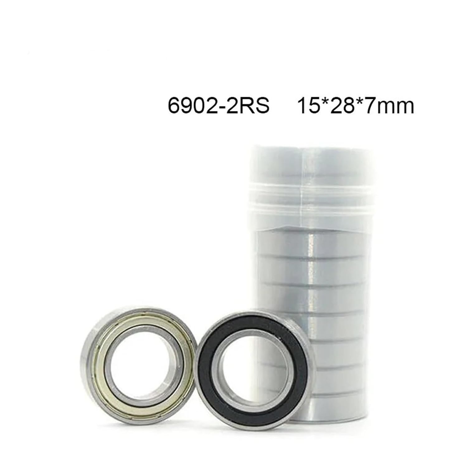 10PCS 6902-2RS Bearing ABEC-1 15x28x7mm Metric Thin Section 6902 2RS Ball Bearings 6902RS 61902 RS(6902ZZ)