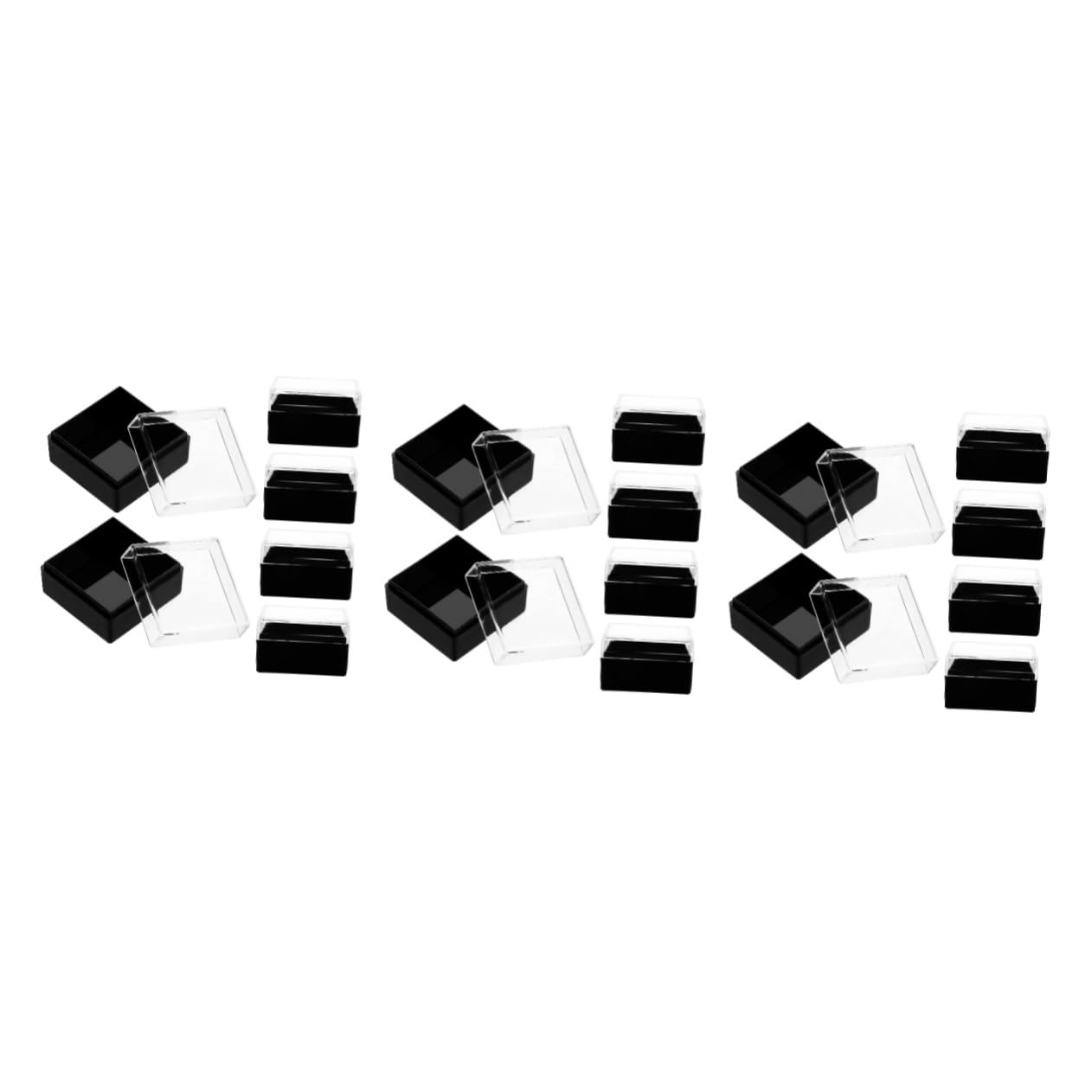 Lot De 3 Boîtes De Présentation Pour Échantillons Minéraux Pierres Bijoux 6 Pièces X 3