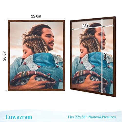 Euwazram 22X28 Frame, Rustic Walnut 22X28 Poster Frame, 22 X 28 Poster Frames For Display Artwork, Puzzles, Photos And Movie Posters, Set Of 1 #TOP6